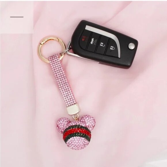 Accessories - Pink Crystal Keychain/Bag Charm. NWOT